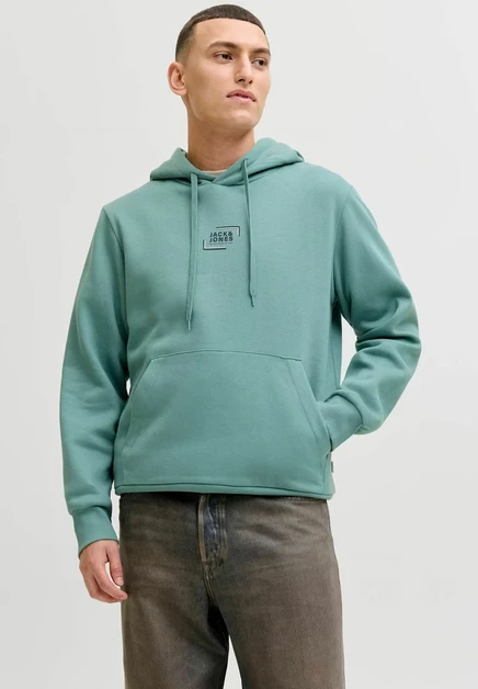 Мужское худи Jack & Jones Logo, синее