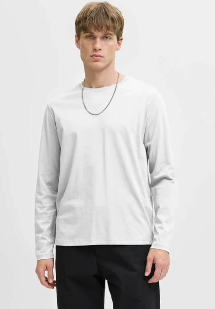 Мужской лонгслив Jack & Jones, белый