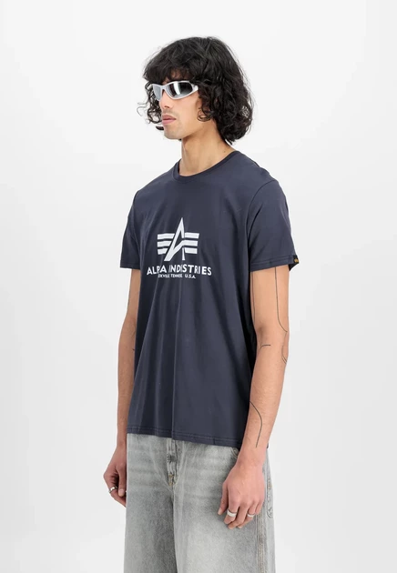 Мужская футболка Alpha Industries, темно-синяя