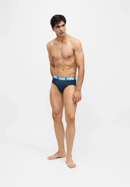 Мужские брифы Puma MEN EVERYDAY, 2 пары, черные/синие
