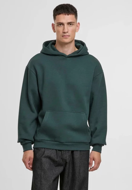 URBAN CLASSICS - Hoodie - unionbeige bottlegreen