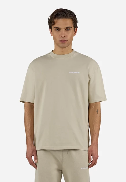 Мужская футболка Pegador Logo Oversized, хаки/белая