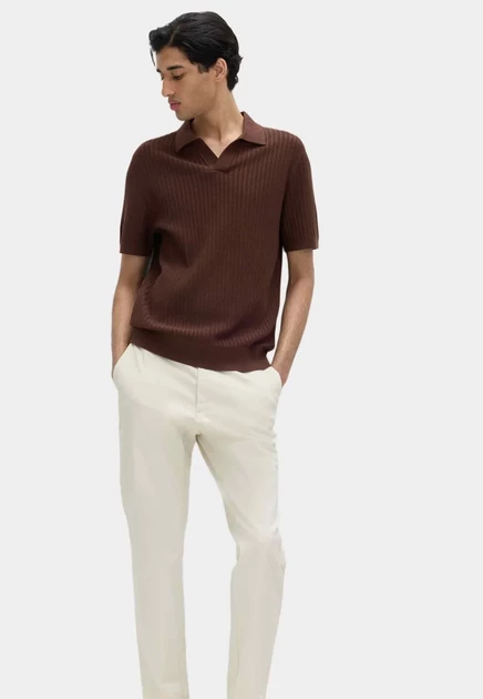 Мужское поло Marks & Spencer Rich Texture, песочное