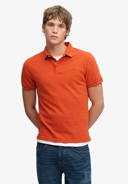 Superdry & Co SUPERDRY CLASSIC PIQUE POLO SHIRT.. - Polo shirt - rich navy denim co rust orange