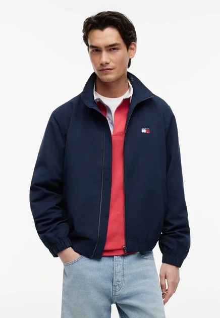 Мужская куртка-бомбер Tommy Jeans Essential, серо-синяя