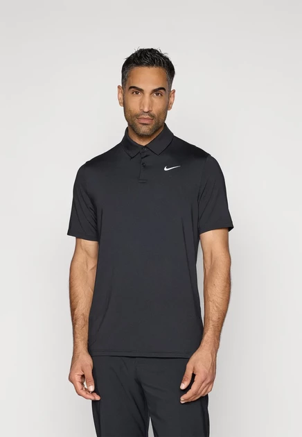 Мужское поло Nike Golf Victory Solid, черно-белое
