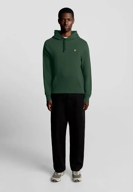 Мужское худи Lyle & Scott, белое, тёмно-зелёное