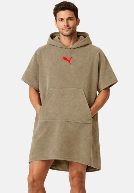 Унисекс банное пончо Puma 660009, песочное