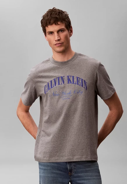 Мужская футболка Calvin Klein Jeans March, серый меланж