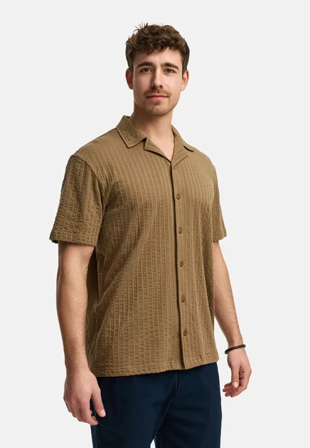 Мужская рубашка Indicode Jeans Kurzarm, бежевая