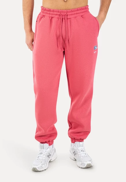 Smilodox REGULAR FIT LOGO JOGGER STRIVER - Tracksuit bottoms - schwarz altrosa