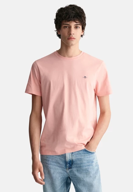 GANT SHIELD - Basic T-shirt - evening blue bubbelgum pink