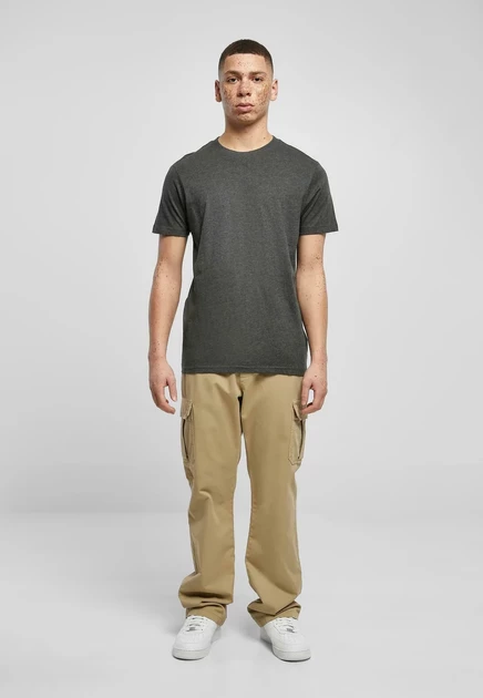 Urban Classics BASIC TEE - Basic T-shirt - softapricot charcoal