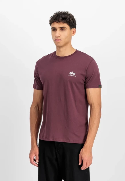 Мужская футболка Alpha Industries Basic, бордовая