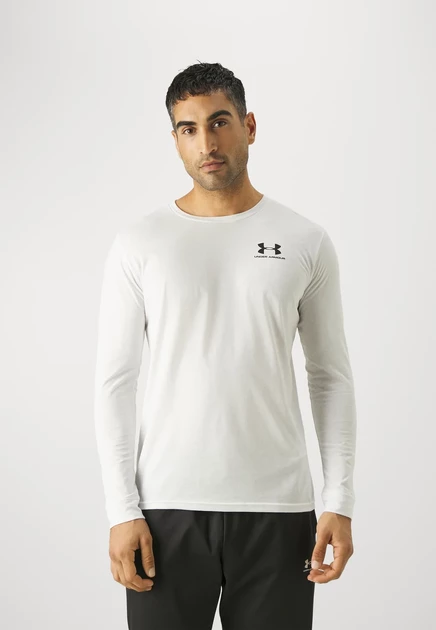 Under Armour UA SPORTSTYLE LEFT CHEST LS - Long sleeved top - weiss weiss