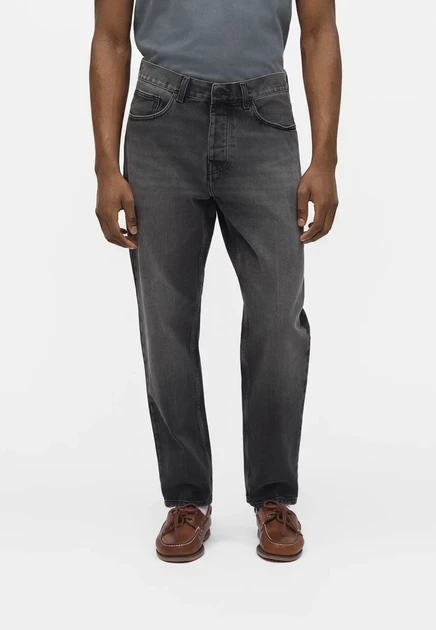 Carhartt WIP NEWEL PANT - Straight leg jeans - blue  light used wash black marble used wash