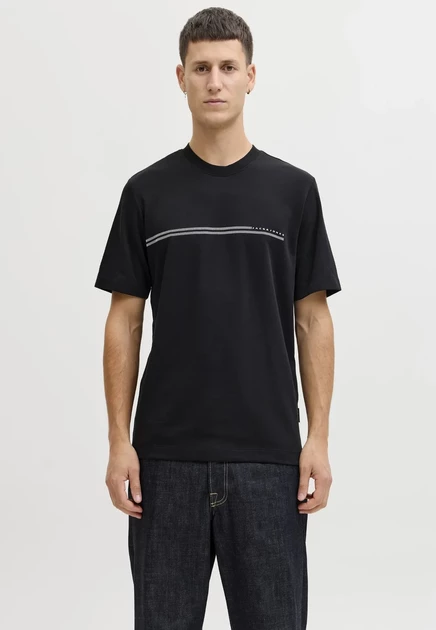 Мужская футболка Jack & Jones JCOFUSION, черная