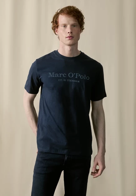Мужская футболка Marc O'Polo, с принтом, темно-синяя