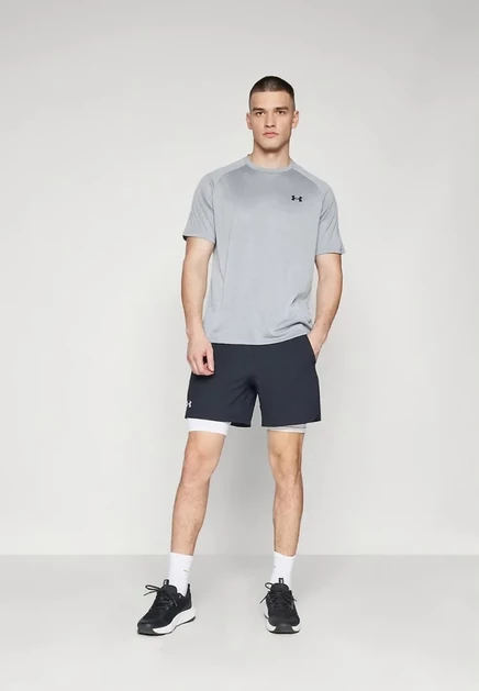 Мужская спортивная футболка Under Armour TECH 2.0, серо-черная