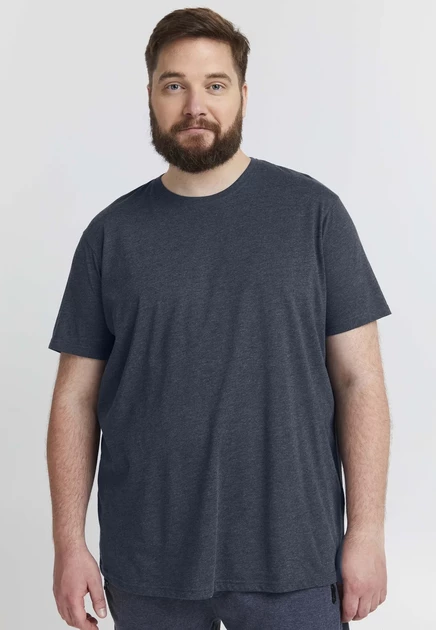 Мужская футболка Solid SDBedonno Plus Size, бело-синяя