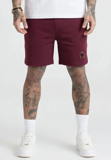 Мужские шорты SikSilk Essentials, бордовые