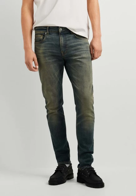Мужские джинсы Pepe Jeans Stanley, зауженные, темно-зеленые