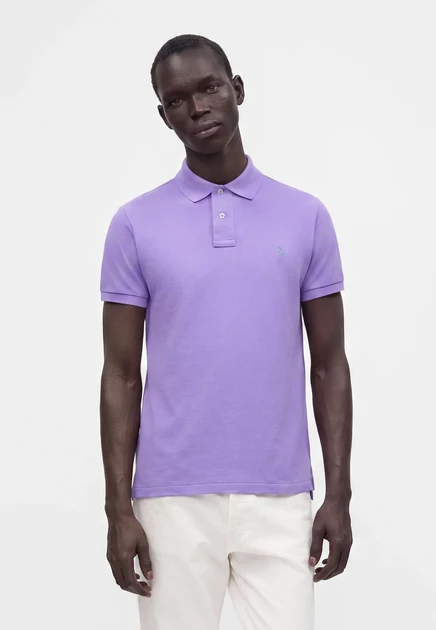 Polo Ralph Lauren CUSTOM SLIM FIT INDIGO MESH POLO SHIRT - Polo shirt - antique cream/c7114 wisteria