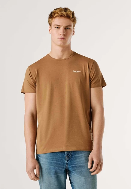 Мужская футболка Pepe Jeans Basic, серо-бежевая