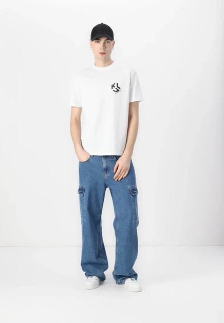 Мужская футболка Karl Lagerfeld Jeans Monogram, белая