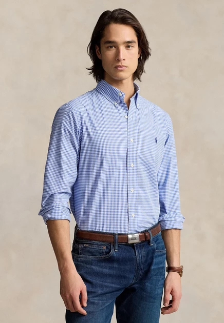 Мужская рубашка Polo Ralph Lauren Custom Fit, синяя/белая