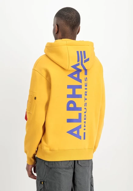 Мужское худи Alpha Industries BACKPRINT, пшеничное