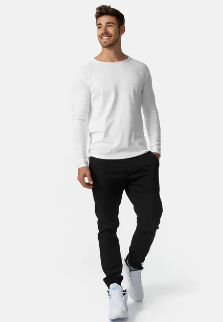 Мужской лонгслив Indicode Jeans Willbur, серо-белый