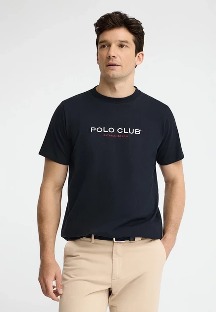 Мужская футболка Polo Club ESTABLISHED, темно-синяя