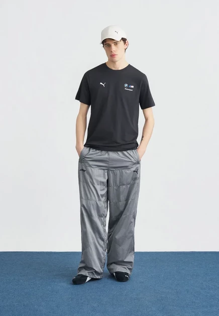Мужская футболка Puma BMW MMS Logo Tee, бело-черная