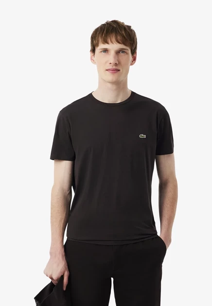 Lacoste TH6709_ZIH - Basic T-shirt - blanc mottled dark brown la