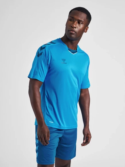 Мужская спортивная футболка Hummel Core, красно-синяя