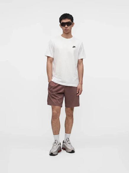 Мужские шорты Nike Club Knit, серо-бежевый/белый