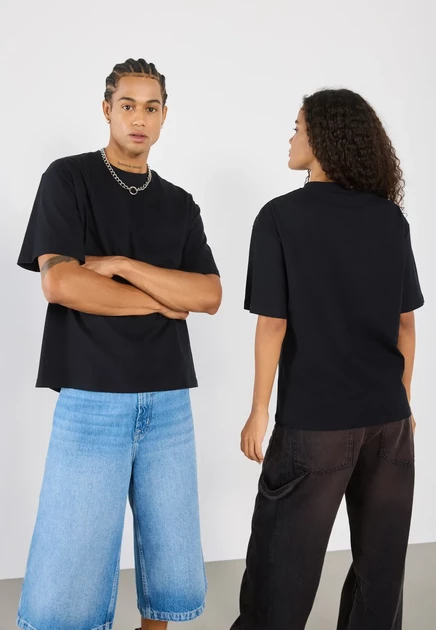 YOURTURN by Zalando UNISEX BOXY FIT - Basic T-shirt - tan true black