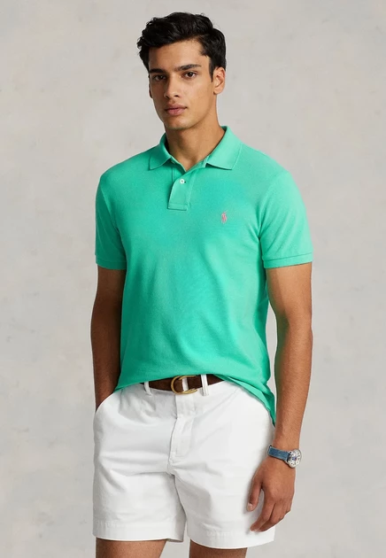 Мужское поло Polo Ralph Lauren Slim Fit, зеленое