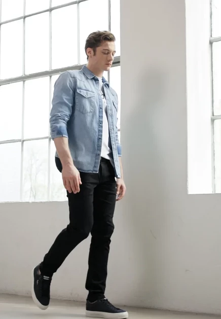 Мужские зауженные джинсы Pepe Jeans Hatch, черные