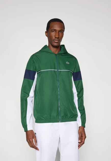 Мужская теннисная куртка Lacoste Sport, красно-зеленая