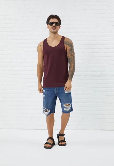 Мужские майки Pier One, 3 шт., черные/белые/бордовые