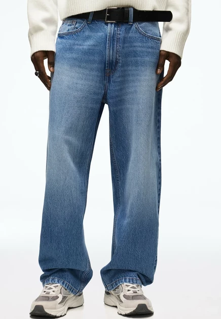 Мужские джинсы Bershka Baggy, голубой деним