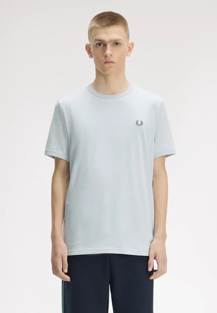 Мужская футболка Fred Perry Ringer, темно-синяя