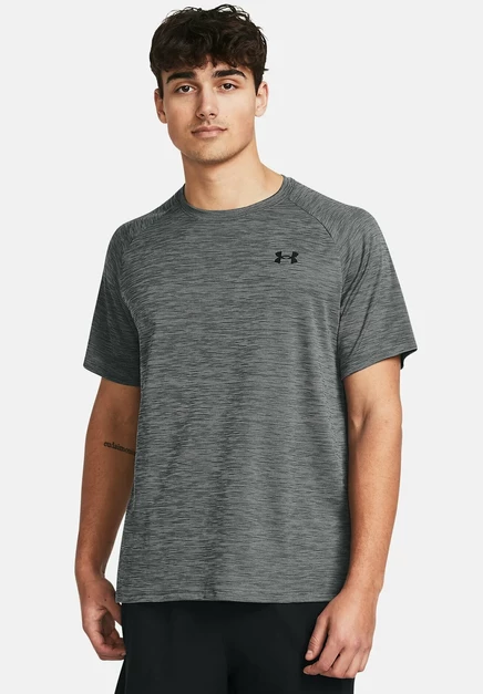 Мужская спортфутболка Under Armour Tech, серо-зелёная