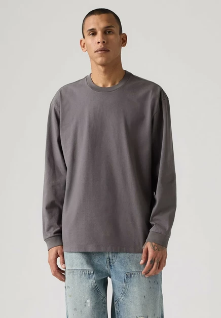 Мужской свитшот Levi's LS Workwear Tee, серо-зеленый