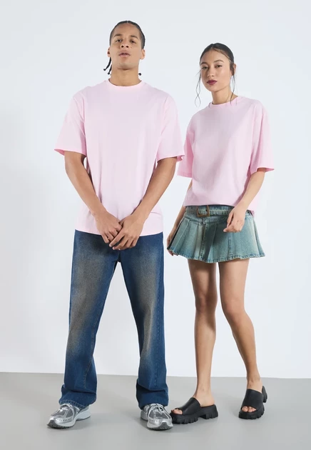 YOURTURN by Zalando UNISEX 3PACK REGULAR FIT - Basic T-shirt - grey/white/black roseate spoonbill/egret/sea spray