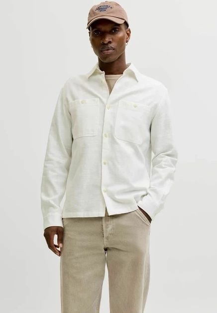 Мужская рубашка Jack & Jones Premium Langarm, белая
