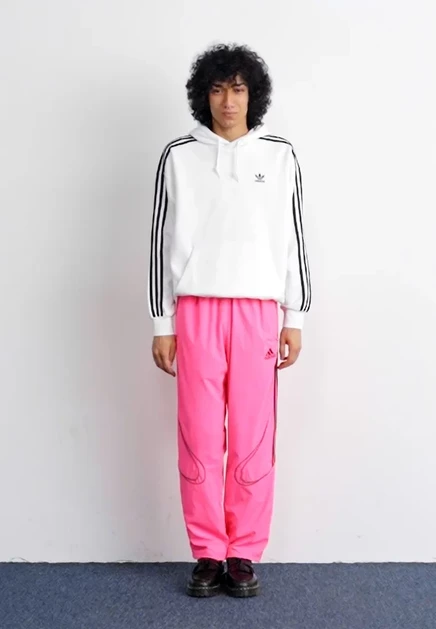 Мужские брюки adidas Originals Teamgeist, розово-черные