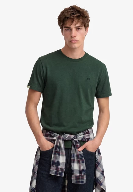 Superdry & Co SUPERDRY ESSENTIAL SD&CO LOGO EMBROIDERED T-SHIRT.. - Basic T-shirt - stormy weather blue navy forest green grit navy